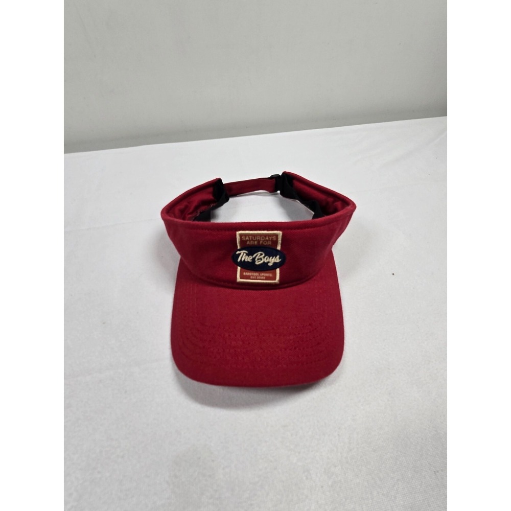 Barstool‎ Sports Golf Visor "Saturdays Are For The Boys" Adjustable Maroon New